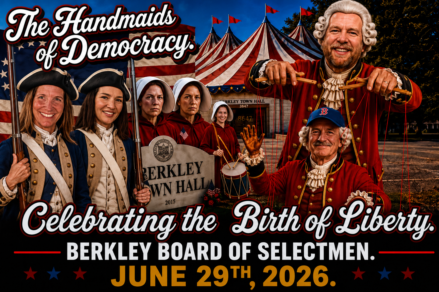Berkley Board of Selectmen. June 29th 10:30AM. Mumblin’ Bob and his Redcoats Muster in the Hearing Room