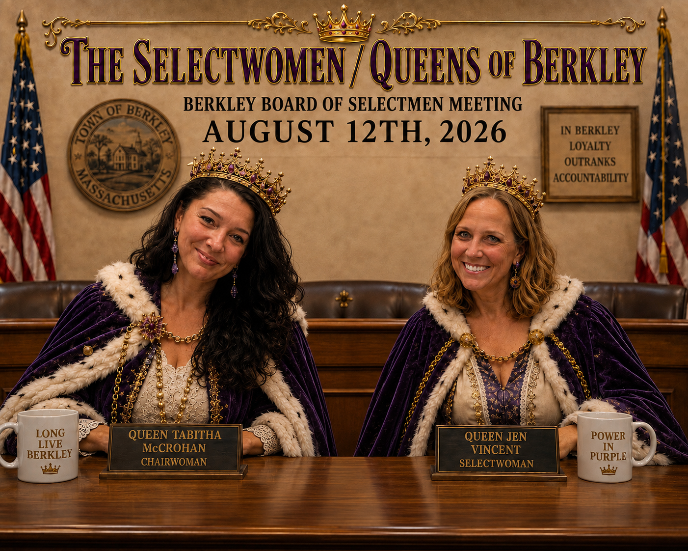 Berkley Board of Selectwomen.  August 12th. 10:30 AM